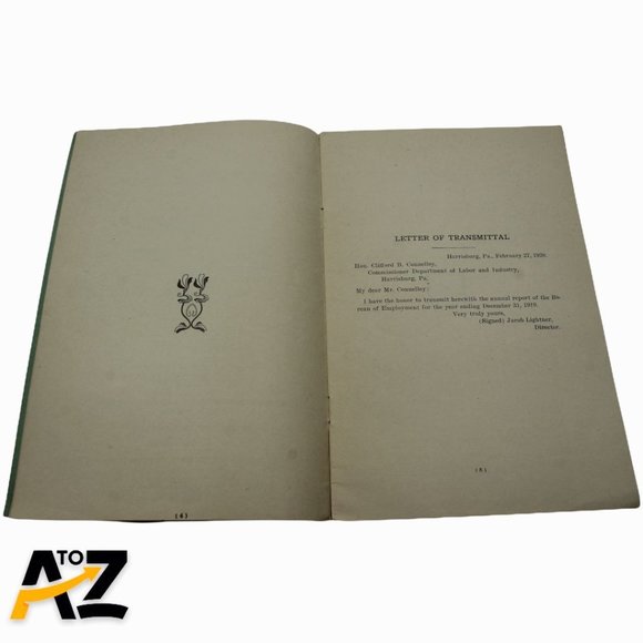 Vtg Bulletin Department of Labor & Industry 1920 No. 5 & 6 Pennsylvania Volume 7 - Picture 6 of 12